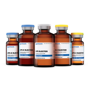 Different Lipo Injection bottles lined up