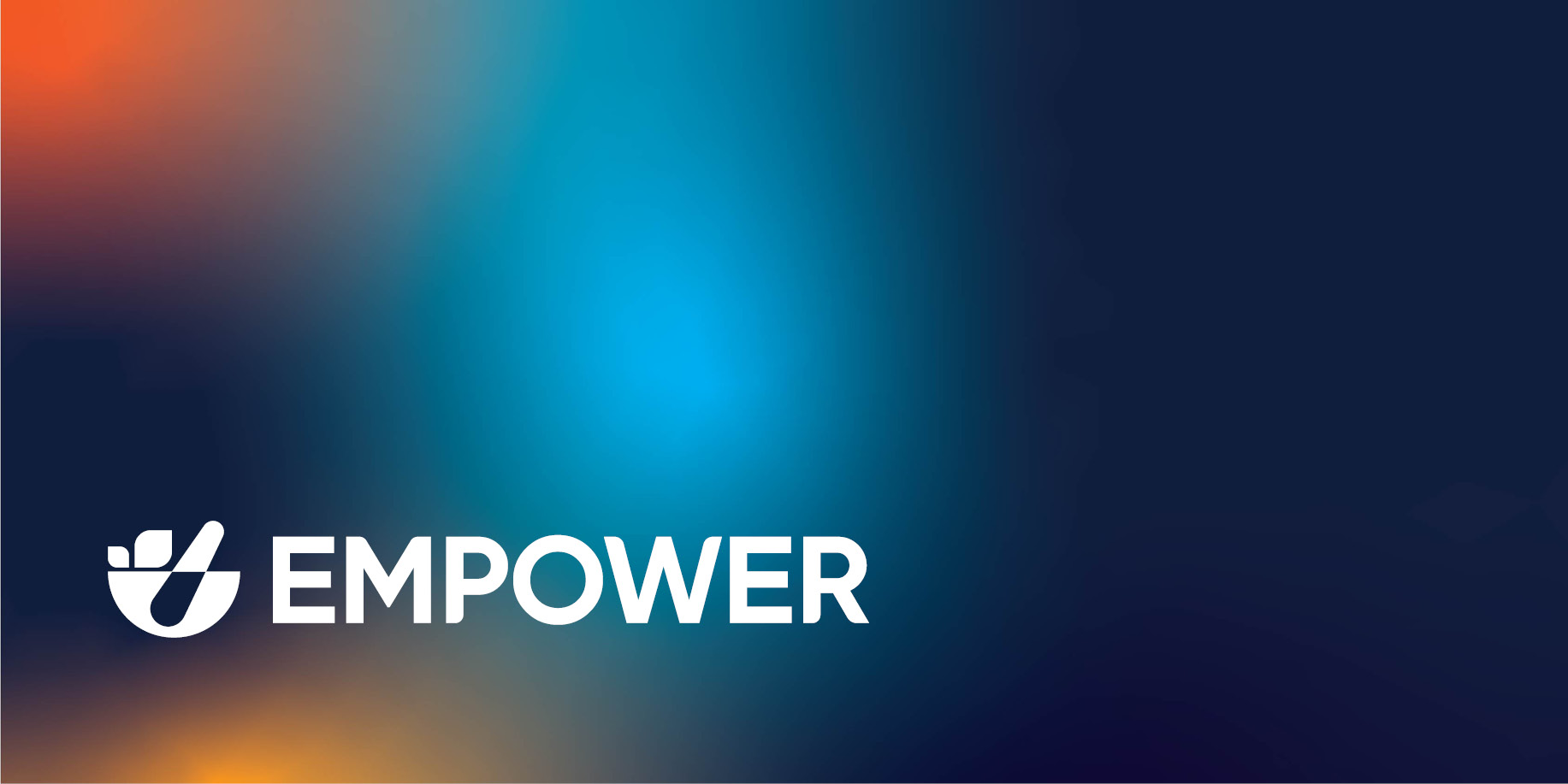 Empower logo with colorful background