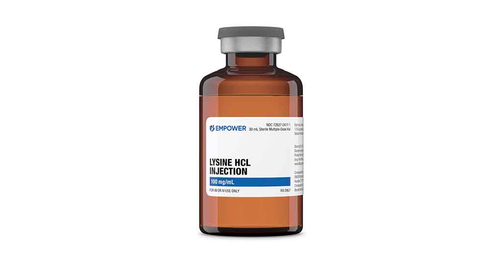 Lysine HCL Injection bottle