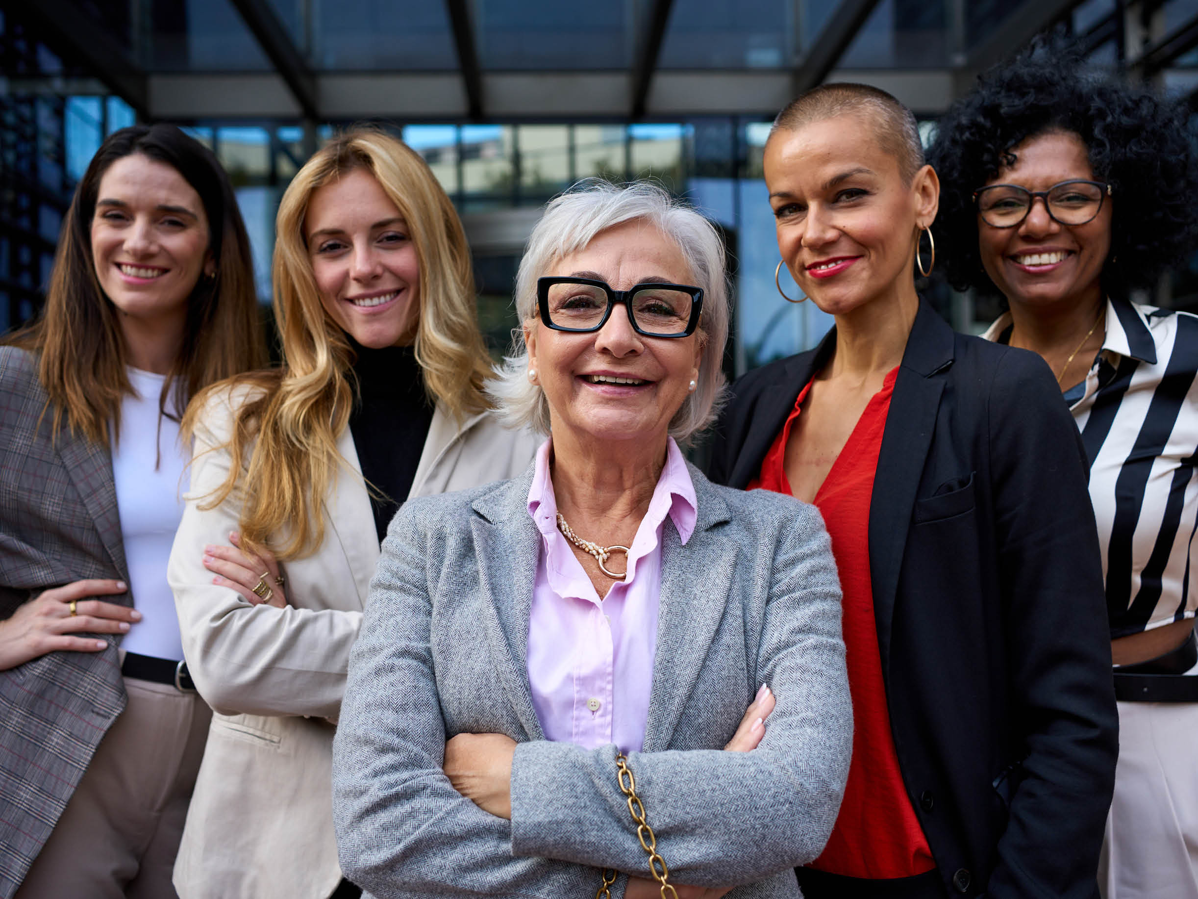 Diverse group of women at work